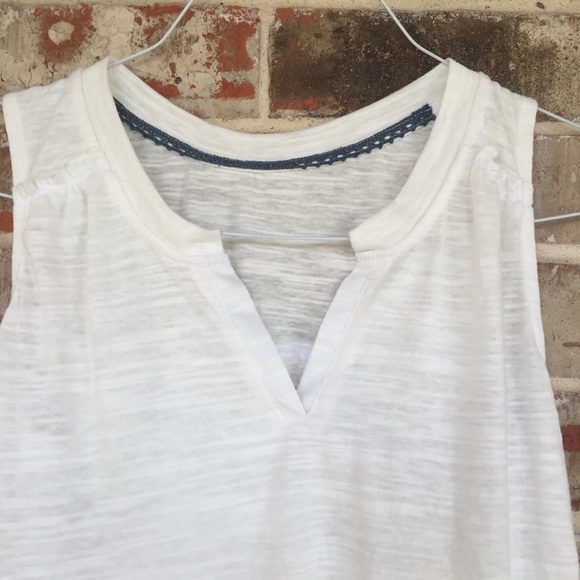 NEW ANTHRO Maeve Poinsot Ruffle-Back Cream Tank XS - Picture 6 of 16